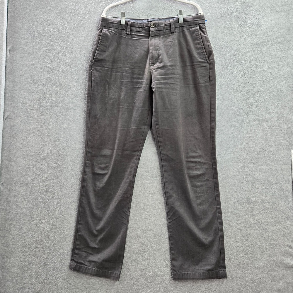 Banana Republic Men Pants 33x32 Gray Emerson Chino Straight Mid Rise
